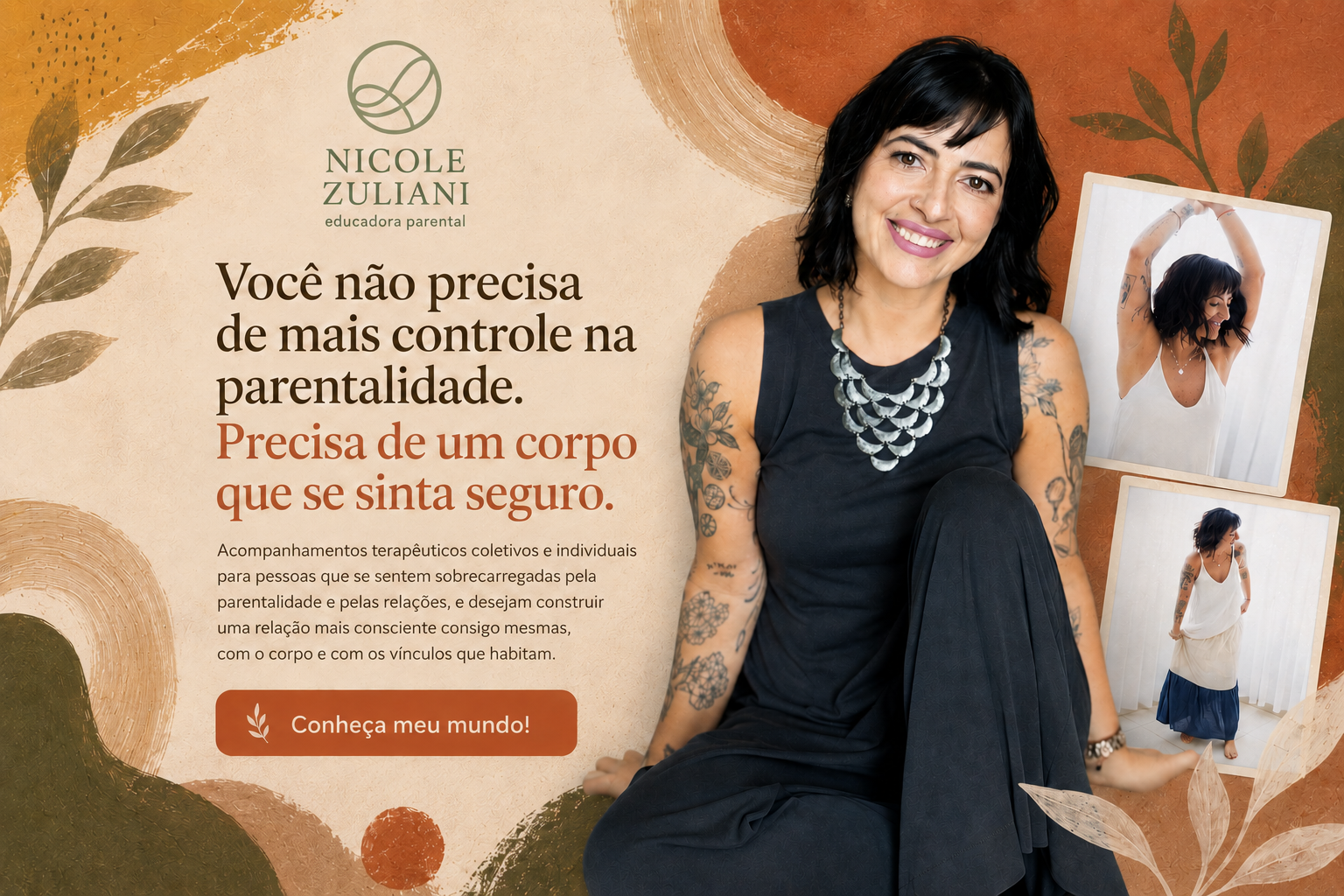 Nicole Zuliani, educadora parental — Você não precisa de mais controle na parentalidade. Precisa de um corpo que se sinta seguro.